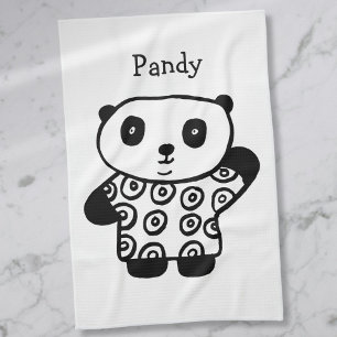 Gepersonaliseerde Pandy de Panda Theedoek