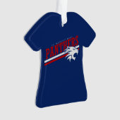 Gepersonaliseerde Panther Kerstversiering Ornament (voorkant)