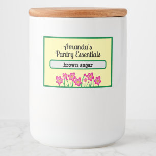 Gepersonaliseerde Pantry Essential Jar Voedselcontainer Etiket