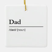 Gepersonaliseerde papa definitie modern eenvoudig keramisch ornament (Voorkant)