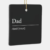 Gepersonaliseerde papa definitie modern eenvoudig keramisch ornament (Rechts)