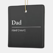 Gepersonaliseerde papa definitie modern eenvoudig keramisch ornament (Links)