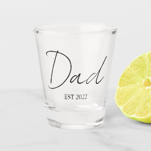 Gepersonaliseerde papa EST. Year Shot Glass Glas