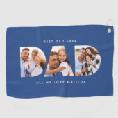Gepersonaliseerde Papa Foto Golf Handdoek – Custom (Horizontaal)