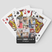 Gepersonaliseerde papa fotocollage pokerkaarten (Achterkant)
