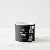 Gepersonaliseerde 'Papa je bent magisch' Twee vade Espresso Kop (Voorkant)