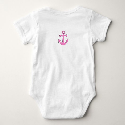 Gepersonaliseerde papa's eerste stuurman zeilboot  romper (Achterkant)