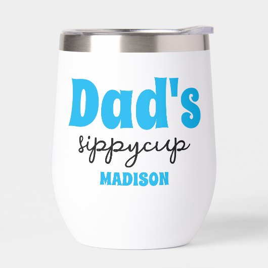 Gepersonaliseerde papa's Sippy Cup Wijn Tumbler (Links)