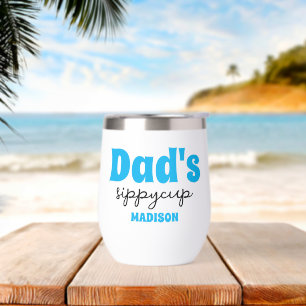 Gepersonaliseerde papa's Sippy Cup Wijn Tumbler