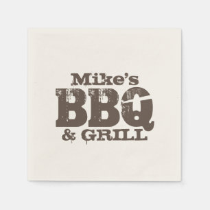 Gepersonaliseerde papieren servetten voor BBQ part