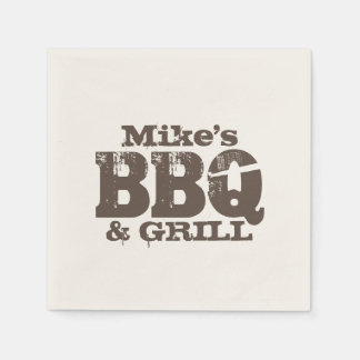Gepersonaliseerde papieren servetten voor BBQ part