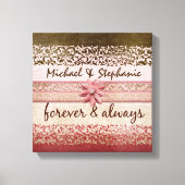Gepersonaliseerde paren of bruiloft met liefde cit canvas afdruk (Voorkant)