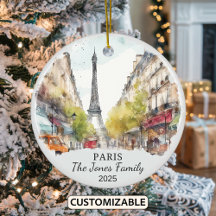 Gepersonaliseerde Paris Ornament, Frankrijk Gift