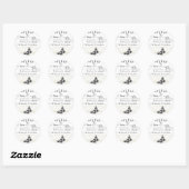 Gepersonaliseerde  Paris Thmet Wedding Party Ronde Sticker (Vel)