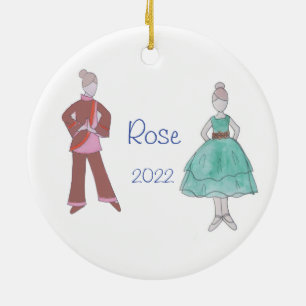 Gepersonaliseerde partijmeisje/Chinese thea Nutkra Keramisch Ornament