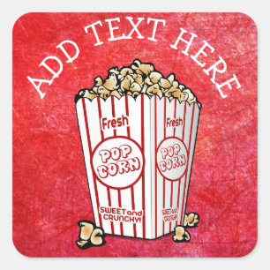 GEPERSONALISEERDE Party Popcorn Stickers