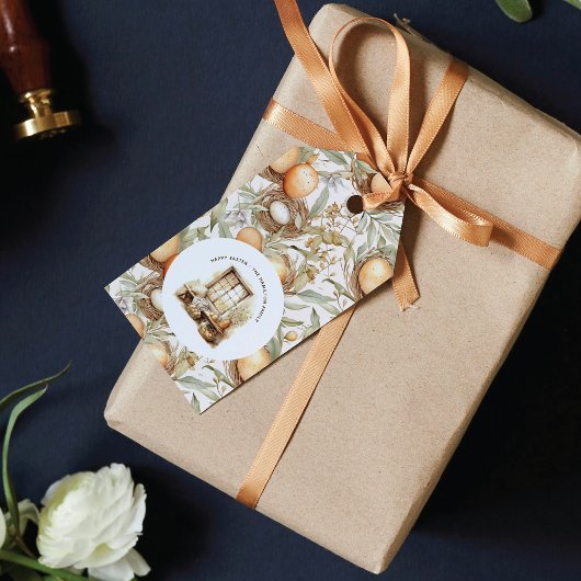 Gepersonaliseerde Pasen Beige Cadeaulabel