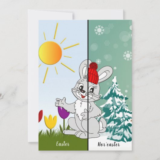 Gepersonaliseerde Pasen Nor'easter kaart (Voorkant)