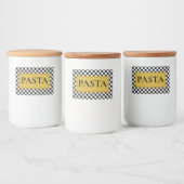 Gepersonaliseerde Pasta Jar Label met Classic Styl Voedselcontainer Etiket (Flessen)