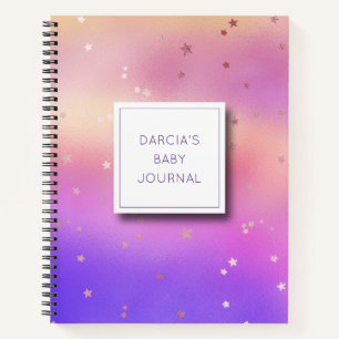 Gepersonaliseerde Pastel Baby Journal Notitieboek