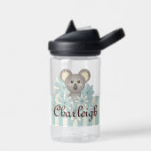 Gepersonaliseerde Pastel Blue Stripe Schattige Koa Waterfles (Links)