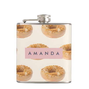 Gepersonaliseerde Pastel Donut Sprinkle Pattern Heupfles