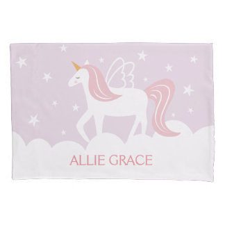 Gepersonaliseerde Pastel Eenhoorn Kussen Hoesje Kussensloop