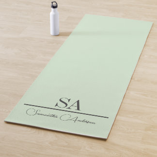 Gepersonaliseerde Pastel Green Mint Yoga Mat