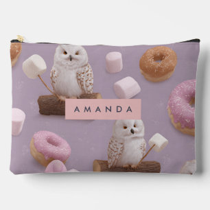 Gepersonaliseerde pastel grillige uil patroon etui