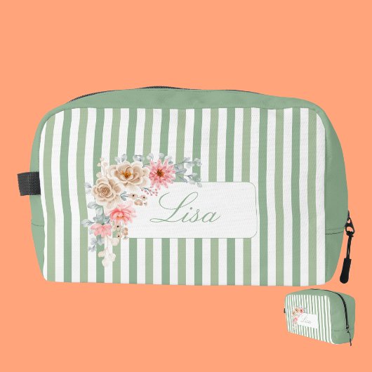Gepersonaliseerde pastel groene cosmetische tas