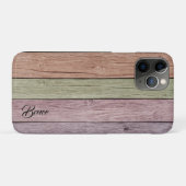 Gepersonaliseerde pastel houten plank Case-Mate iPhone case (Achterkant (horizontaal))