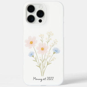 Gepersonaliseerde pastel iPhone hoesje Mam Est.