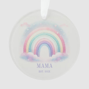 Gepersonaliseerde Pastel Rainbow Acryl Ornament