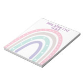 Gepersonaliseerde Pastel Rainbow Boho terug naar s Notitieblok (Gedraaid)