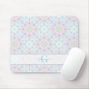 Gepersonaliseerde Pastel Regenboog Bloemen Mandala Muismat