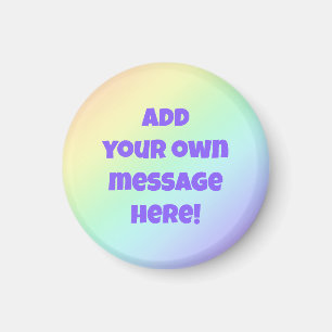 Gepersonaliseerde Pastel Regenboog Magneet