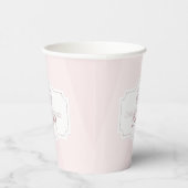 Gepersonaliseerde pastel roze cake bakkerij papieren bekers (Rechts)