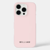 Gepersonaliseerde Pastel Roze iPhone Case met Cust (Achterkant)