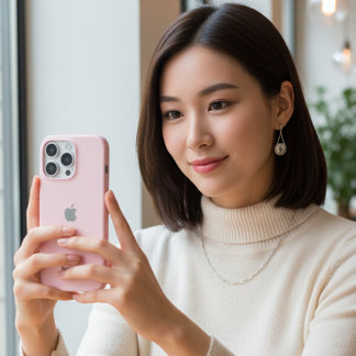 Gepersonaliseerde Pastel Roze iPhone Case met Cust