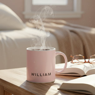 Gepersonaliseerde Pastel Roze met Custom Koffiemok