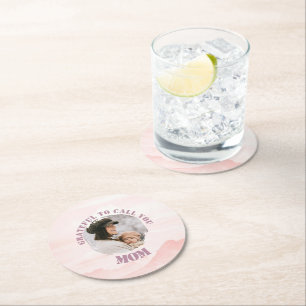 Gepersonaliseerde Pastel Roze Papier Onderzetter v