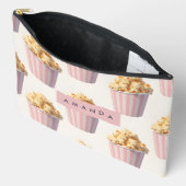 Gepersonaliseerde pastel roze popcorn emmer etui (Open)
