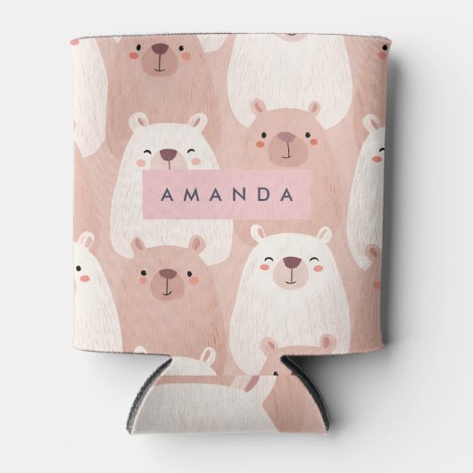 Gepersonaliseerde pastel Schattig Capybara Blikjeskoeler (Voorkant)