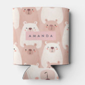 Gepersonaliseerde pastel Schattig Capybara Blikjeskoeler (Achterkant)