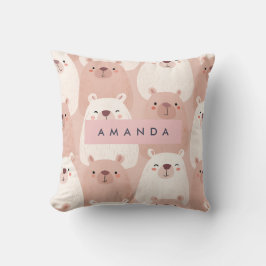 Gepersonaliseerde pastel Schattig Capybara Kussen