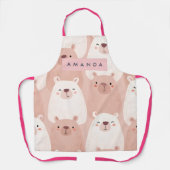 Gepersonaliseerde pastel Schattig Capybara Schort (Voorkant)