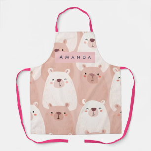 Gepersonaliseerde pastel Schattig Capybara Schort