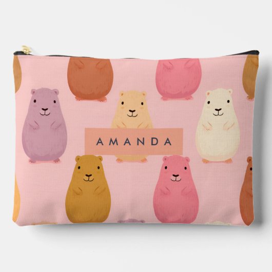 Gepersonaliseerde pastel Schattige Capybara Patter Etui (Voorkant)