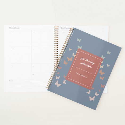 Gepersonaliseerde Pastel Tuinieren Journal Planner (Display)