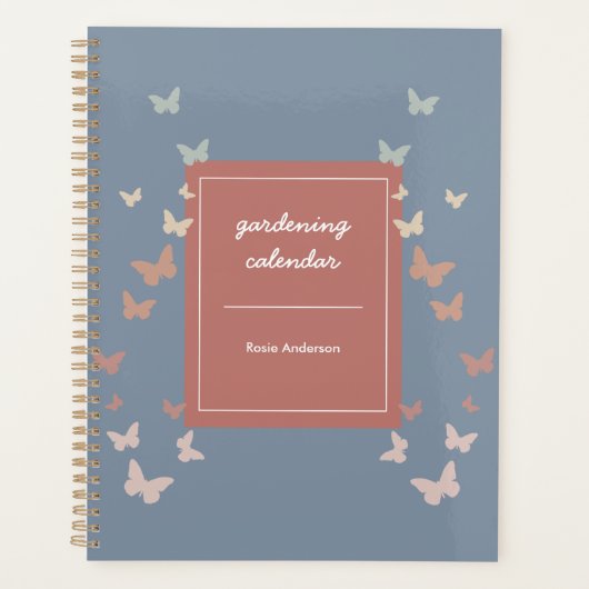 Gepersonaliseerde Pastel Tuinieren Journal Planner (Voorkant)